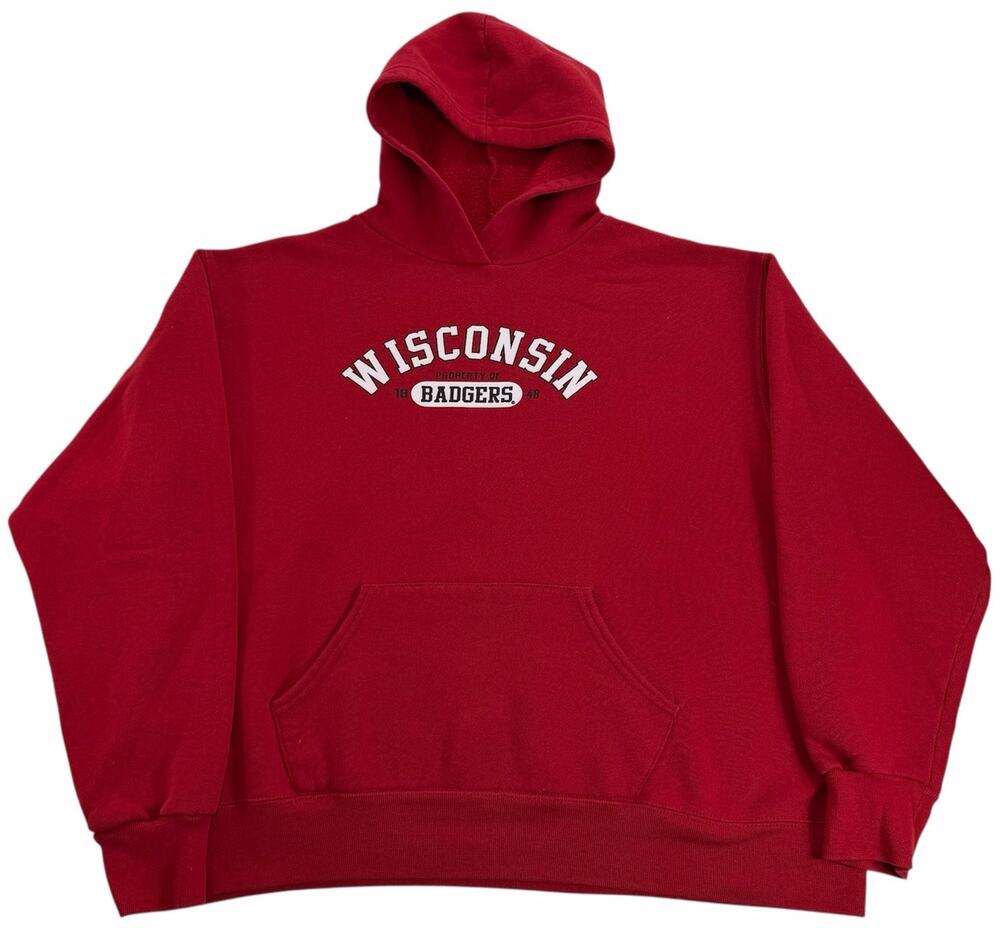 Vintage 90s y2k Women's XL Wisconsin Badgers Hoodie Russell Athletic Sweatshirt